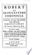 Robert of Gloucester's Chronicle
