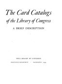 The Card Catalogs of the Library of Congress