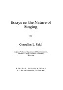 Essays on the nature of singing