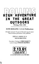 High Adventure in the Great Outdoors