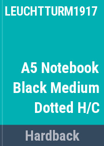 A5 Notebook Black Medium Dotted H/C