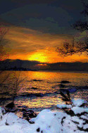 Winter Sunset in Northern Sweden Journal: 150 Page Lined Notebook/Diary