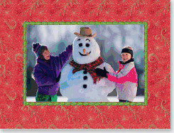 Festive Red Holiday Photo Cards