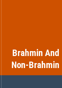 Brahmin And Non-Brahmin