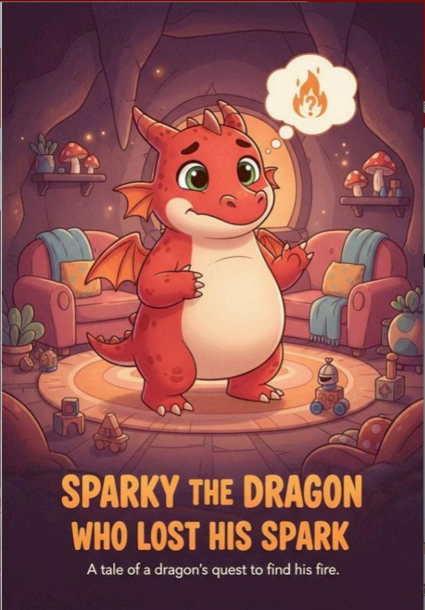 Sparky the Dragon who lost his spark