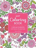 Posh Adult Coloring Book: Cats and Flowers for Fun and Relaxation