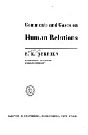 Comments and Cases on Human Relations
