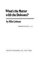 What's the matter with the Dobsons?