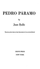 Pedro Pramo : a Novel about Mexico