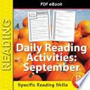 SEPTEMBER Daily Reading Activities: Main Idea, Fact/Opinion, Inference | Activities