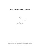 Directions in Australian poetry