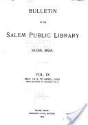 Bulletin of the Salem Public Library