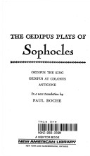 The Oedipus plays of Sophocles