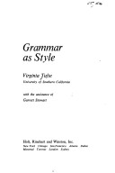 Grammar as style