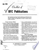 Checklist of BFC Publications