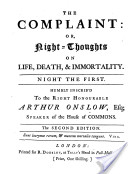 The complaint: or, Night-thoughts on life, death, & immortality