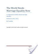 The World Needs Marriage Equality Now