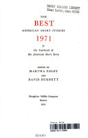 The best American short stories 1971