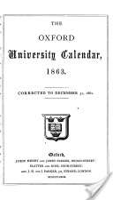 Oxford University Calendar