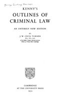 Kenny's outlines of criminal law