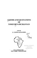 Axioms and Quotations of Yosef Ben-Jochannan
